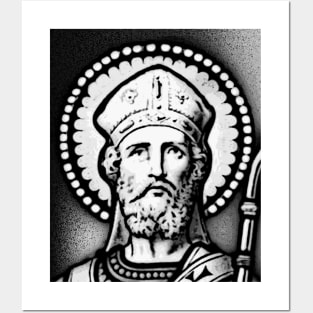 Anselm of Canterbury Black and White Portrait | Anselm of Canterbury Artwork 2 Posters and Art